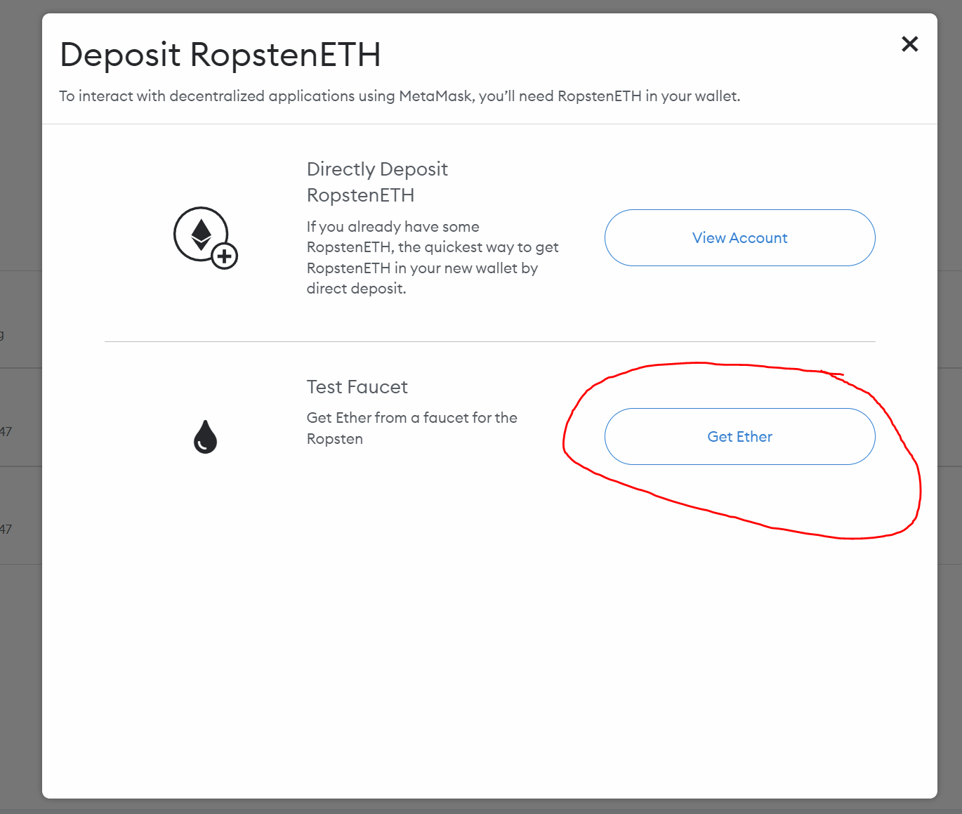 Ropsten testnet