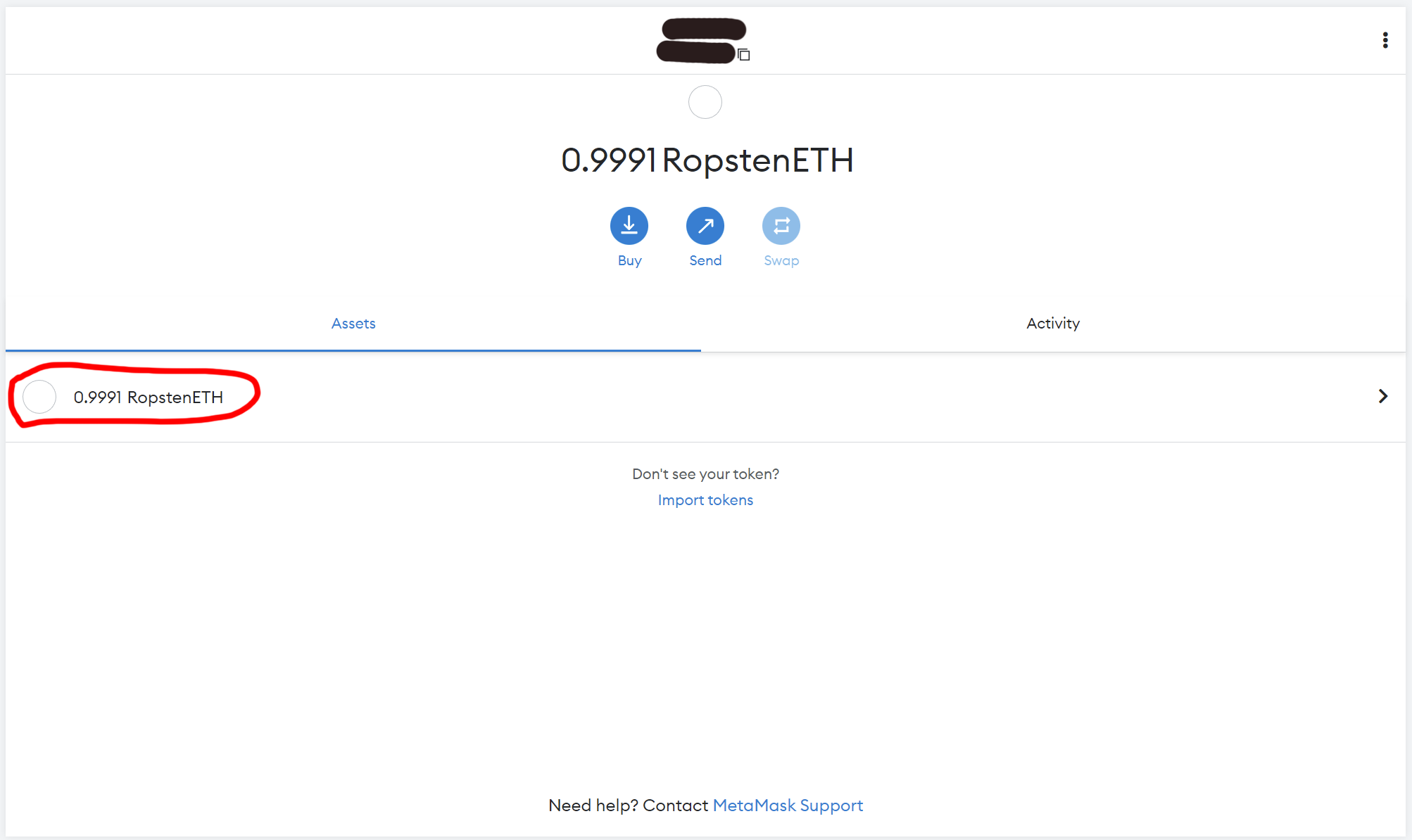 Ropsten testnet